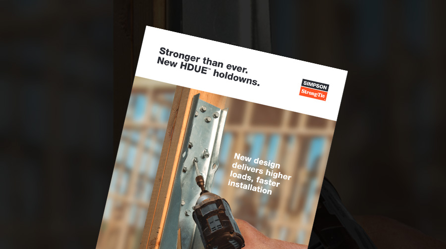 HDUE Flier on darkened background.