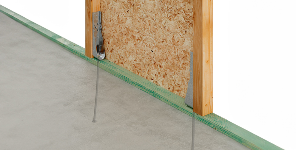 Render of HDUE and SABR installation with wooden panel and wooden beams.