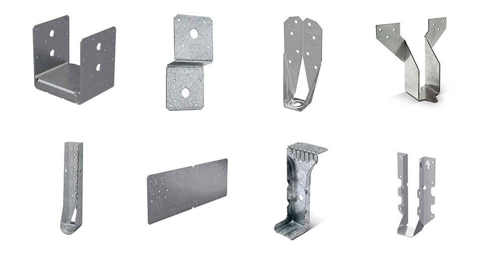 Eight various corrosion resistant Strong-Tie products displayed in a grid format.