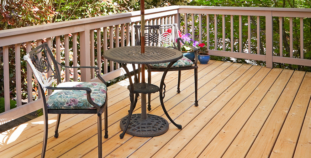 A wooden deck build to code that is safe, strong and long lasting.