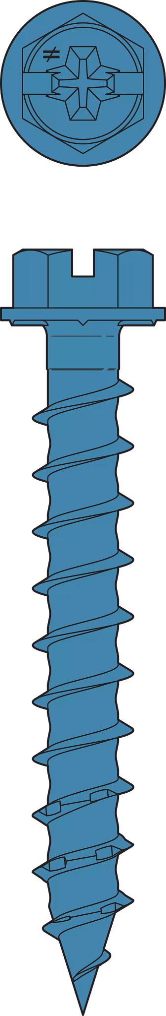 Titen Turbo™ Concrete and Masonry Screw Anchor