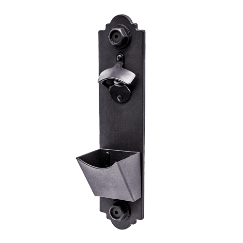An APBO-KT decorative bottle opener is a three-piece kit that installs easily with the included screws and complements all Outdoor Accents decorative hardware collections.