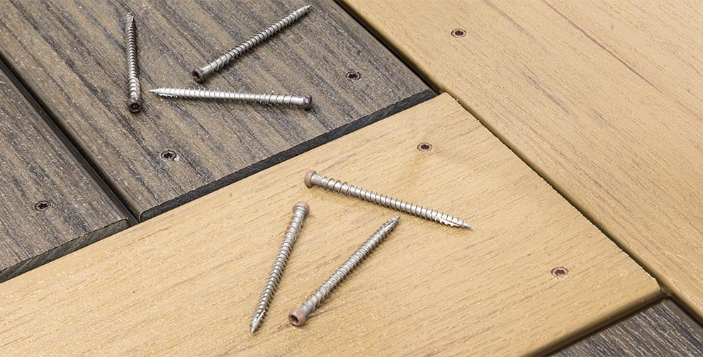 Two tone deck with color matching screws laid on top.