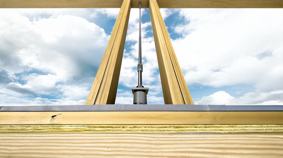 Anchor Tiedown System (ATS) installed within wooden framing system.